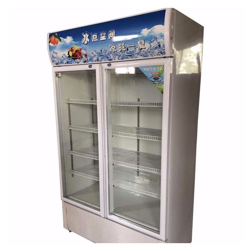 展示柜冷藏饮料柜冰柜双门立式超市冰箱移门保鲜啤酒鲜花水果r3双门12