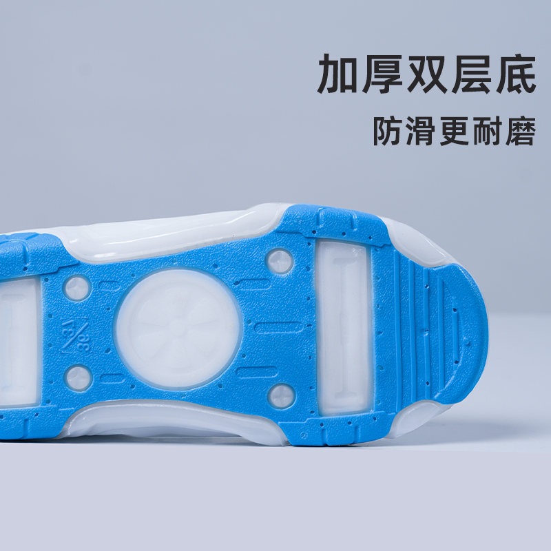 正雨儿童防雪鞋套秋冬防水加厚冬季保暖雪地滑雪脚套玩雪装备雨靴9063高清大图