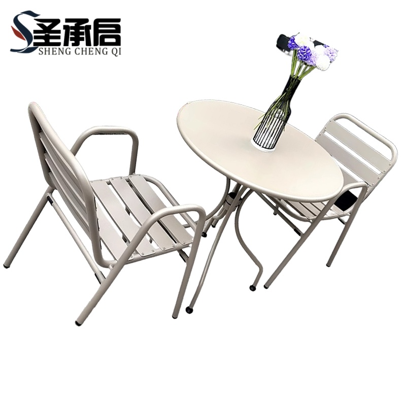 圣承启 外摆餐桌 一桌两椅 套高清大图