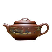 询价 镜瓦原矿紫泥助工施昌纯全手工彩绘宜兴紫砂壶家用茶具保真 泥绘王子 施昌手工制作