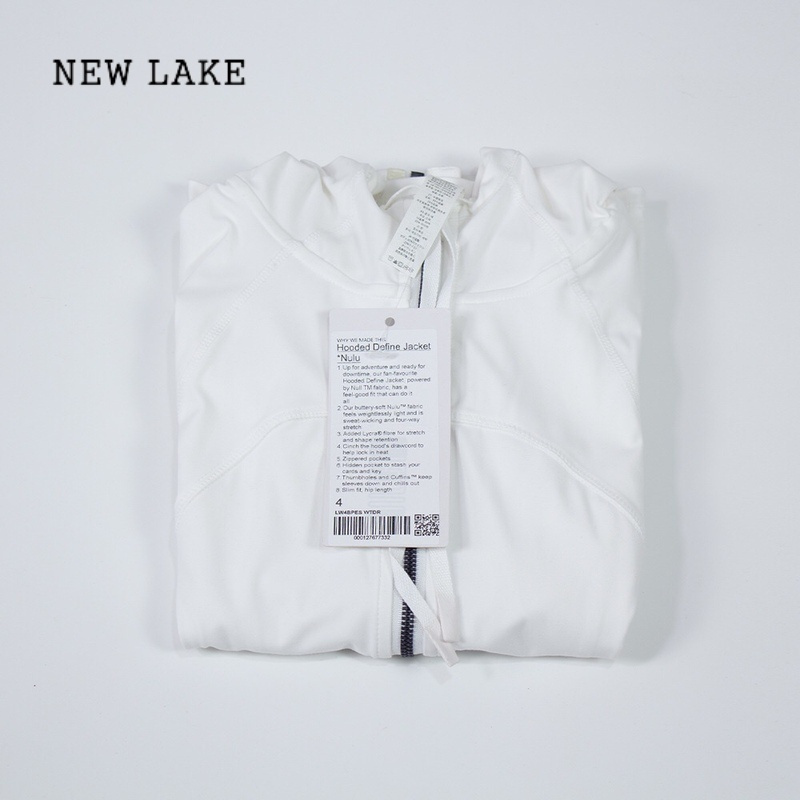 NEW LAKE瑜伽服Define女士运动夹克外套磨毛连帽健身帽衫2024春