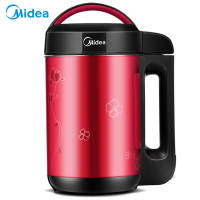 〖红色〗 美的(Midea)豆浆机家用全自动1.2升免煮不锈钢小型破壁多功能豆汁机易清洗