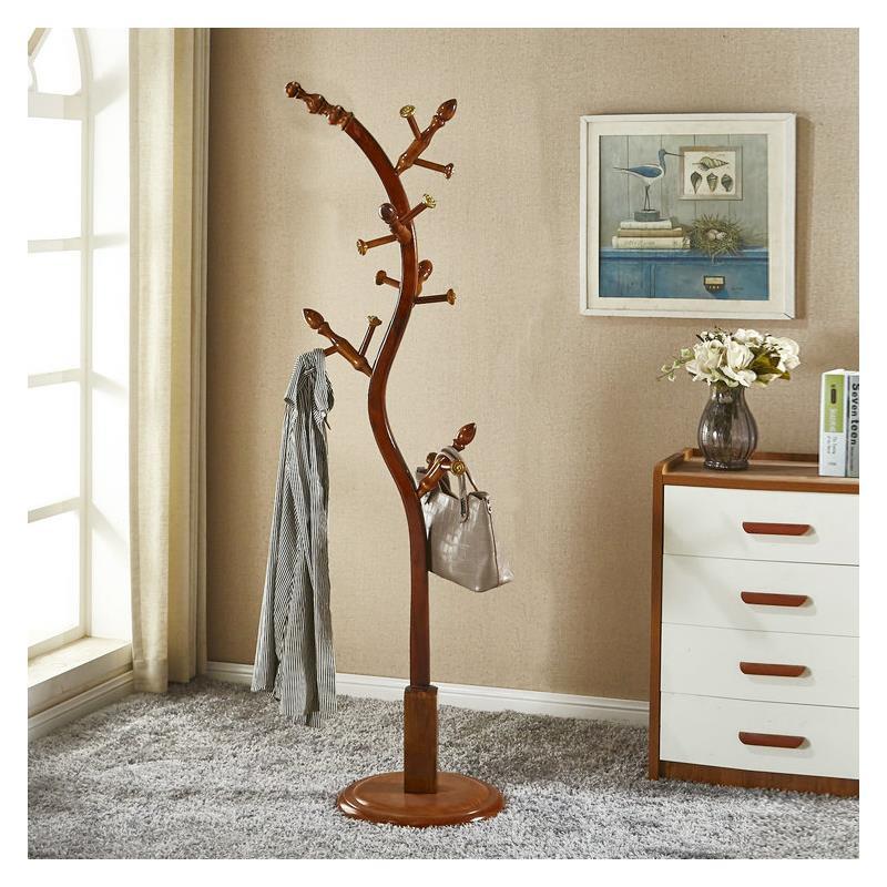 皇豹树形衣帽架小树落地式简约现代衣架卧室实木衣架子树枝挂衣架家用