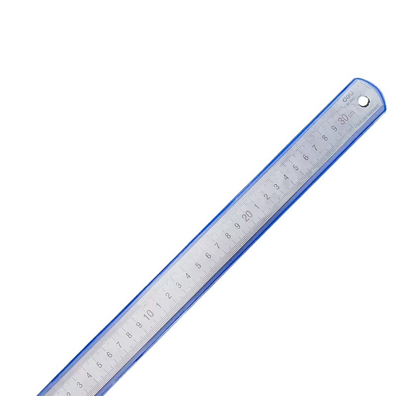 得力8463 30CM 钢尺 公英制 双面刻度尺