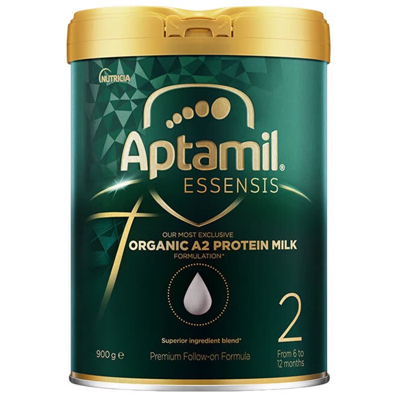 Aptamil澳洲原装进口爱他美奇迹绿罐2段6-12个月有机婴幼儿配方奶粉900g图片