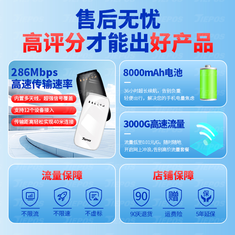 杰博实随身wifi无线网络随身wifi6充电宝二合一移动wifi宽带高速网络4g纯流量上网卡免插卡路由器笔记本电脑车载全国通用随身wifi高清大图