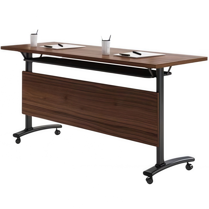 攸形职员办公桌1800*500*750mm张高清大图