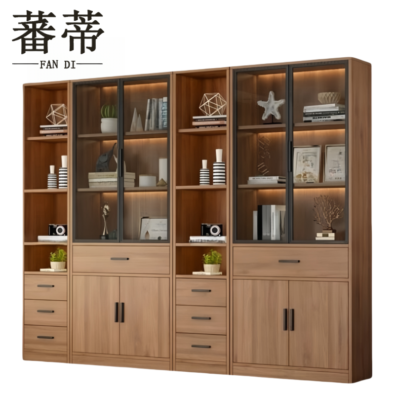 蕃蒂办公书柜2.4米台高清大图