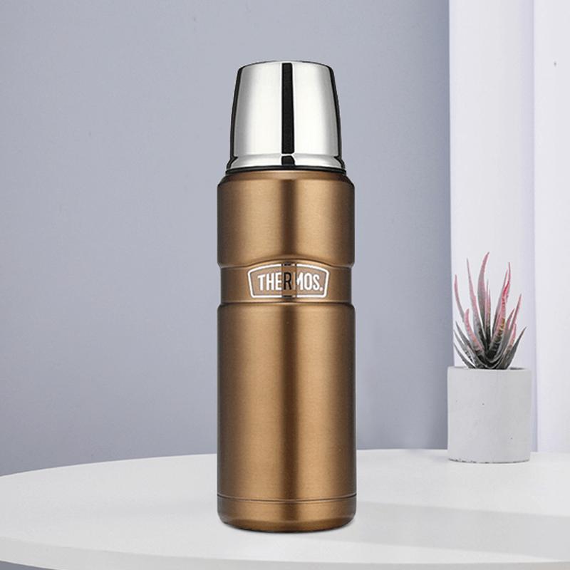 膳魔師(THERMOS)保温杯SK-2000膳魔师高真空304不锈钢户外旋盖式保冷杯水瓶车载杯470ml 家用旅行/通用