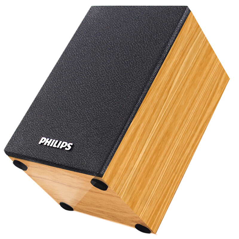 飞利浦(PHILIPS)SPA20蓝牙音响台式电脑笔记本手机多媒体USB音响客厅木质小音箱电脑喇叭收钱吧上课用