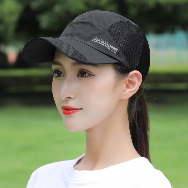 帽子遮阳帽女防晒夏季太阳帽夏鸭舌帽女夏棒球帽速干透气运动网帽k500