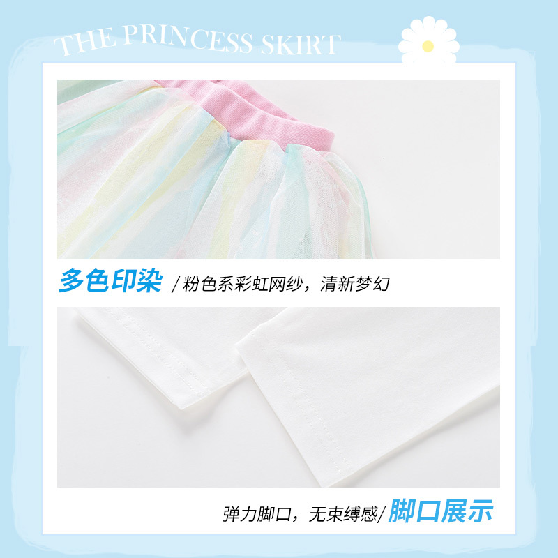 [39元3件]铅笔俱乐部童装夏装新款女小童裤裙假两件儿童宝宝打底七分裤洋气