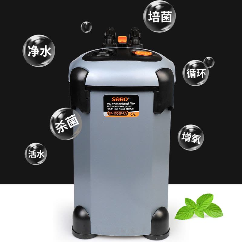 松宝缸外过滤器鱼缸过滤桶三合一净水循环滤筒水草缸水族箱外置桶图片