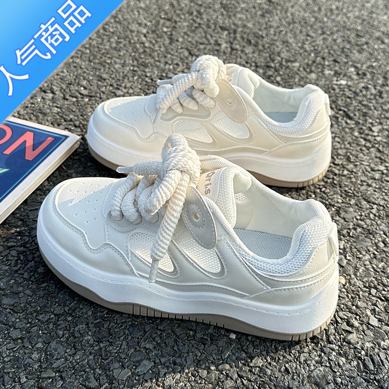 SUNTEK2023新款小白鞋女配裙子夏季小众原创帆布鞋子百搭休闲板U高清大图