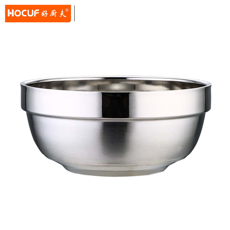 好厨夫(HOCUF) 双层隔热防烫铂金碗16cm单个装