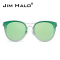 JIM HALO太阳镜品牌男女款时尚炫彩变色猫眼渐变镜片新款防辐射金属框全框潮墨镜HFF0046