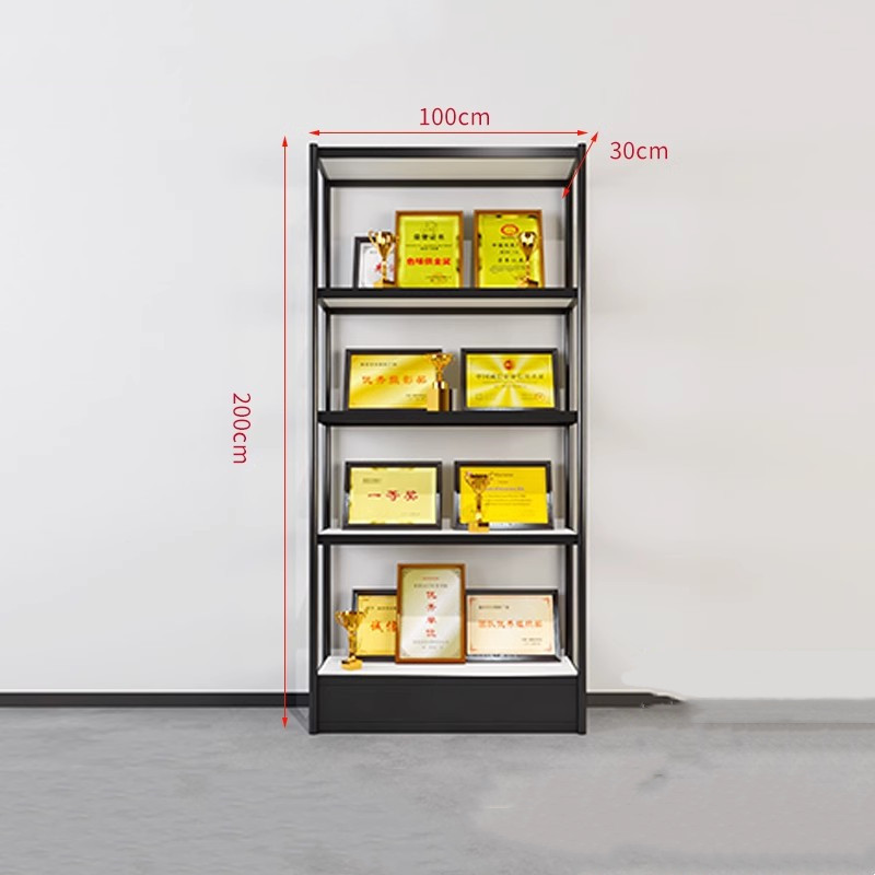 易企采 展示架30*100*200cm 荣誉墙展示墙产品模型手办展示柜样品奖杯柜证书马拉松奖牌荣誉证书奖牌奖杯奖状