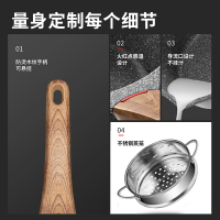 荣事达(Royalstar)麦饭石小奶锅20cm宝宝婴儿辅食锅煎煮一体家用不粘热奶泡面燃气电磁炉通用RA13220403