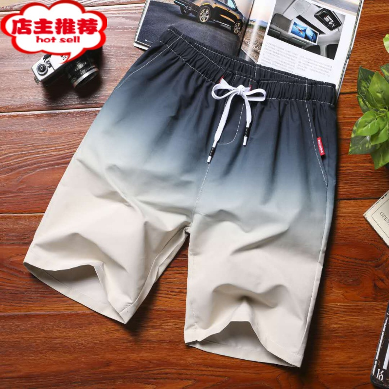 SHANCHAO工装短裤男士夏天潮流宽松中裤子潮牌ins夏季休闲运动沙滩五分裤休闲裤