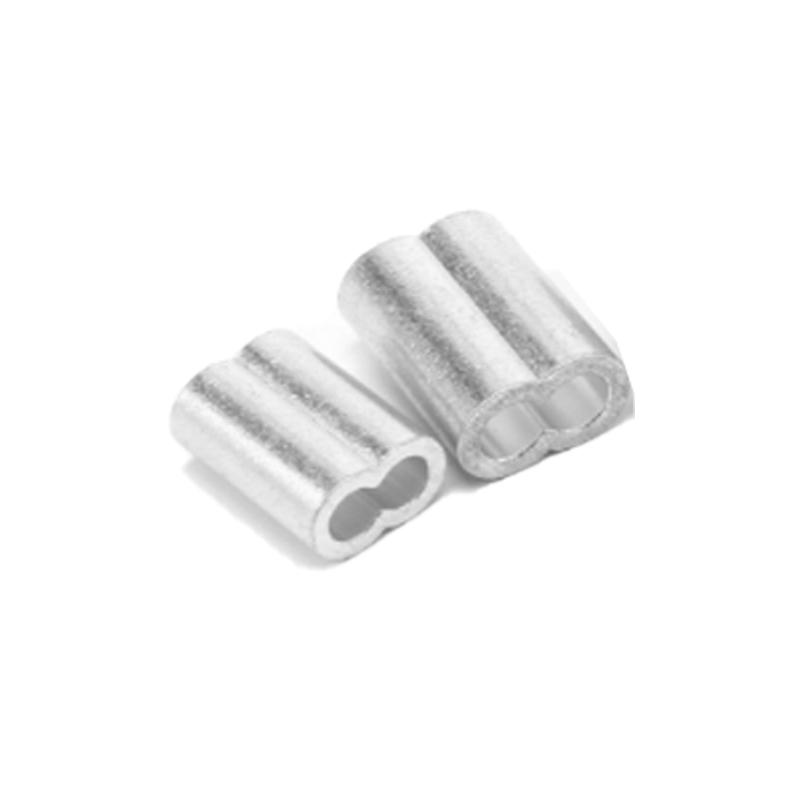 蒙企智品钢丝绳铝套双孔铝扣夹头8字型铝套高清大图