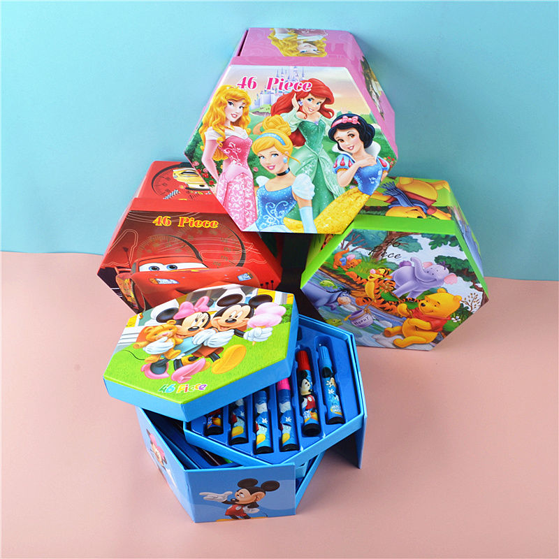 学生水彩笔幼儿园生日礼品画画套装礼盒儿童卡通绘画培训班礼品