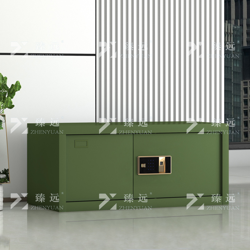 臻远 ZYJJ-80089 保密柜 顶柜绿色纹指纹锁 长900*宽420*高400mm 单位:1台