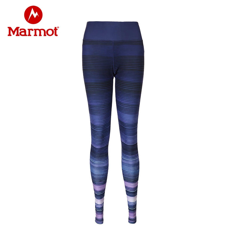 Marmot/土拨鼠春夏新款户外轻量透气弹力女速干中长裤