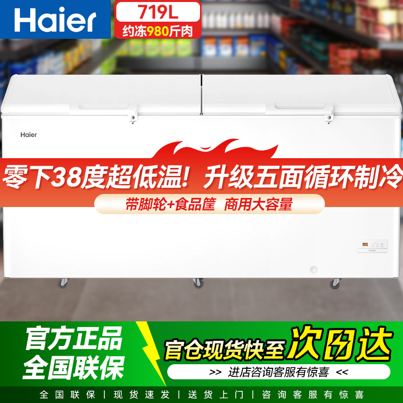 海尔BC/BD-719GHEP 冷藏冷冻转换单温商用冷柜 719升 白色