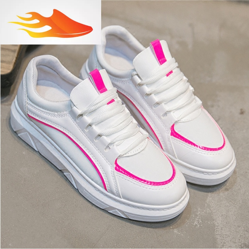 fishbasket春季女生运动休闲鞋子女装波鞋跑步鞋百搭学院厚底板鞋