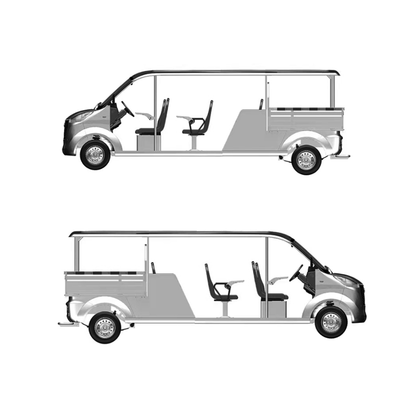 五菱封闭8座货斗电动巡逻车高清大图