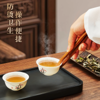金灶绑绳竹制茶杯夹防烫洗杯夹喝茶泡茶功夫茶具配件茶道茶艺专用