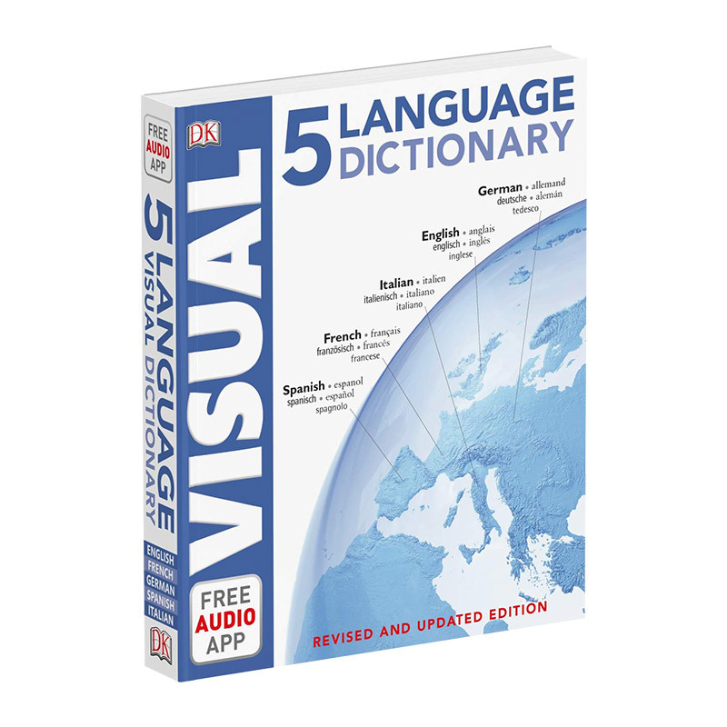 DK德语英语双语图解字典 [正版]DK 5种语言图解词典 英文原版 5 Language Visual Dictiona