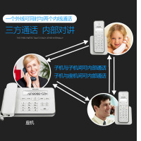 飞利浦(PHILIPS)无绳电话机 无线座机 子母机 办公家用 中文菜单 双免提 扩展子机 DCTG192白色