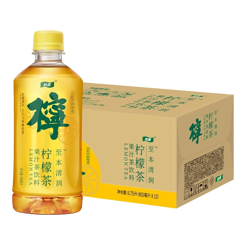 怡宝柠檬茶饮料450ml*15瓶至本清润清热去火植物饮料
