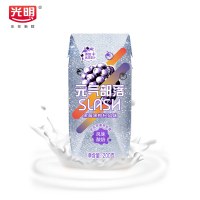 9月新货 光明元气部落slash巴氏杀菌热处理黑莓黑枸杞风味酸奶 常温酸牛奶200ml*12盒