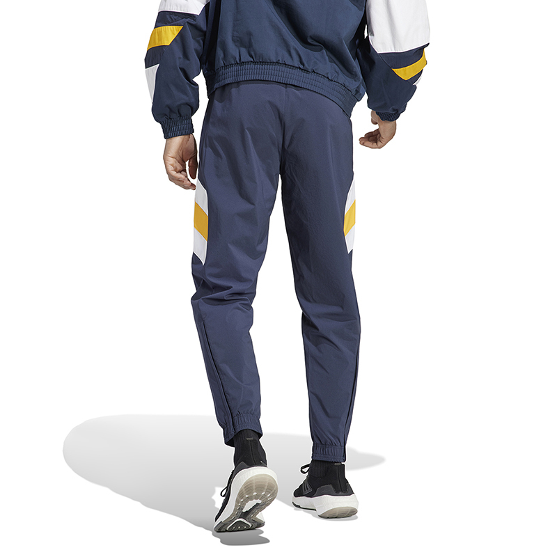 adidas 复古系列 皇马足球Logo印花运动裤 男款 深藏青蓝 HT6451