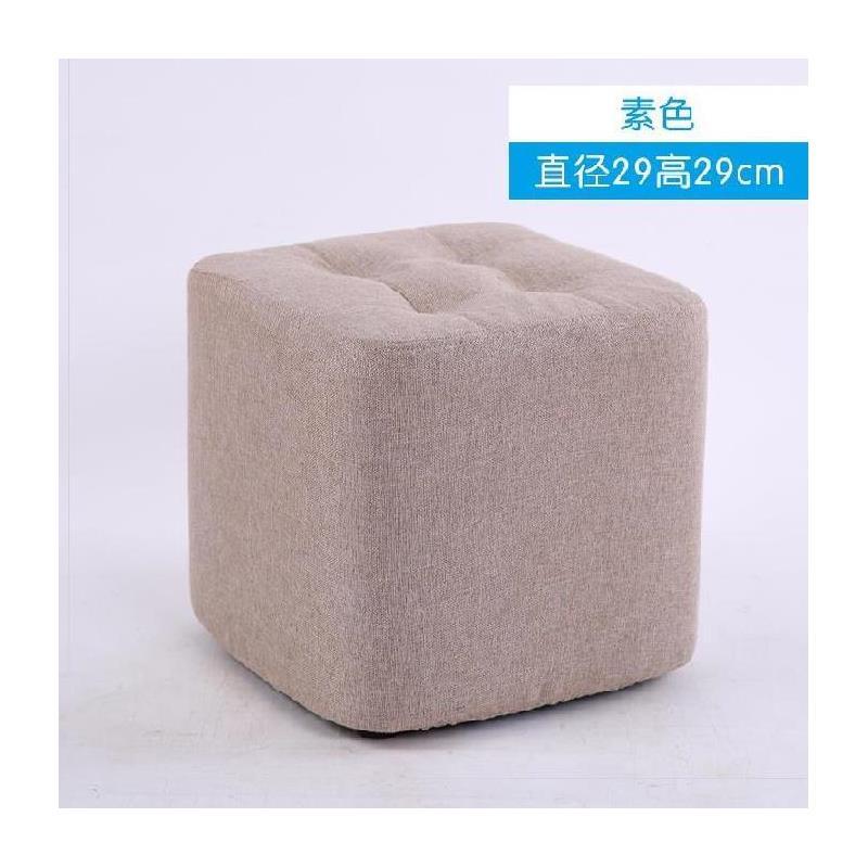 皇豹椅子/凳子 皇豹茶几墩木墩矮座椅阳台正方形小凳子家用布艺实木软