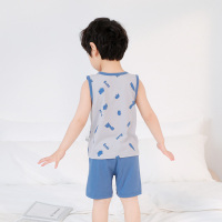 精典泰迪儿童背心套装夏款男童无袖薄款家居服睡衣