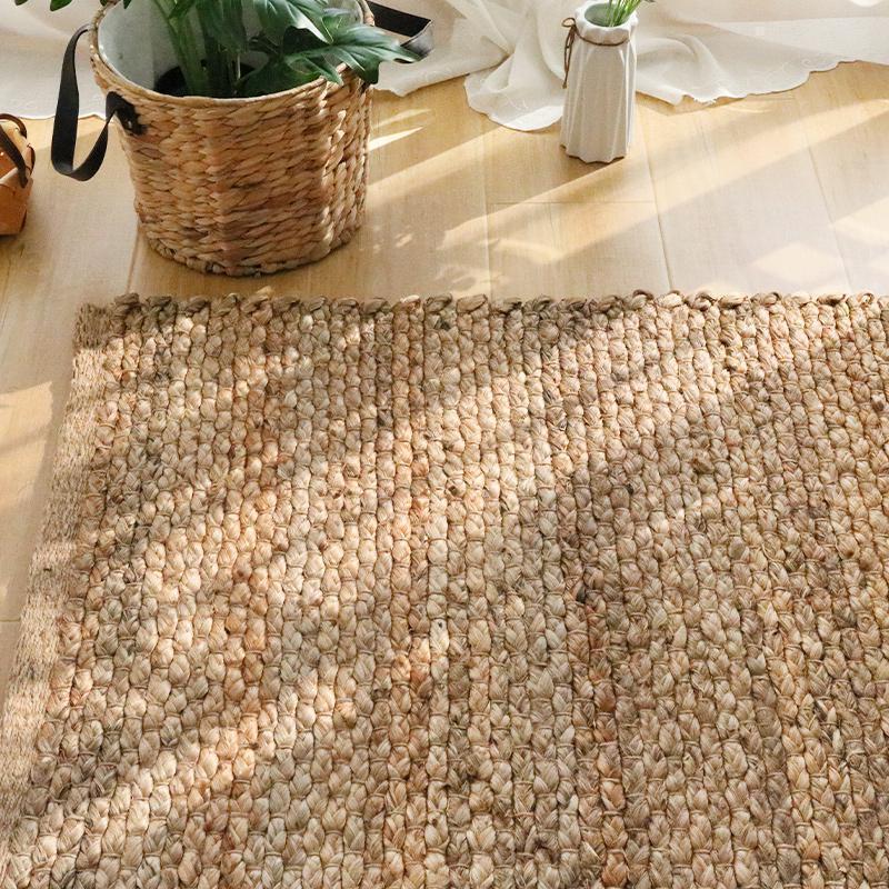美帮汇手工编织麻地毯北欧客厅茶几书房卧室床边地垫定制