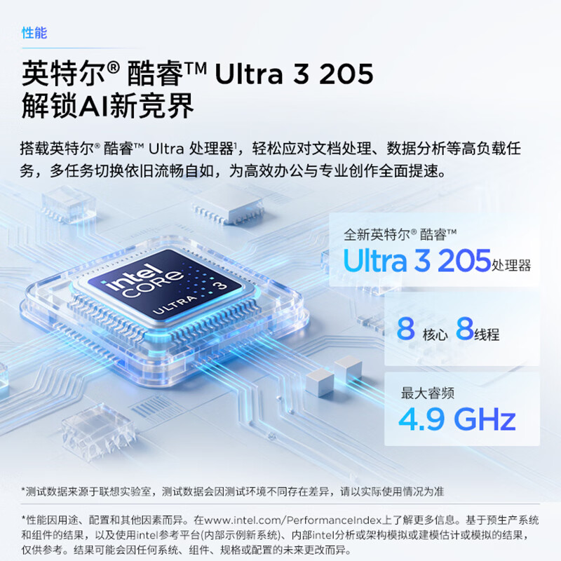 联想(Lenovo)扬天M4000q 台式电脑主机(Ultra3 205 8G DDR5 512G SSD Office Win11)商用办公学习高清大图