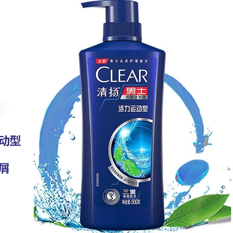 清扬洗发水男士去屑洗头膏洗发露活力运动薄荷型500g