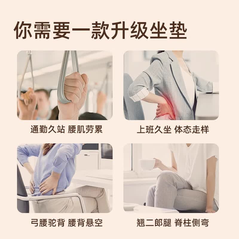 元气达人腰靠1个 腰枕护腰靠垫 办公室座椅腰部支撑靠背 YQ00397高清大图