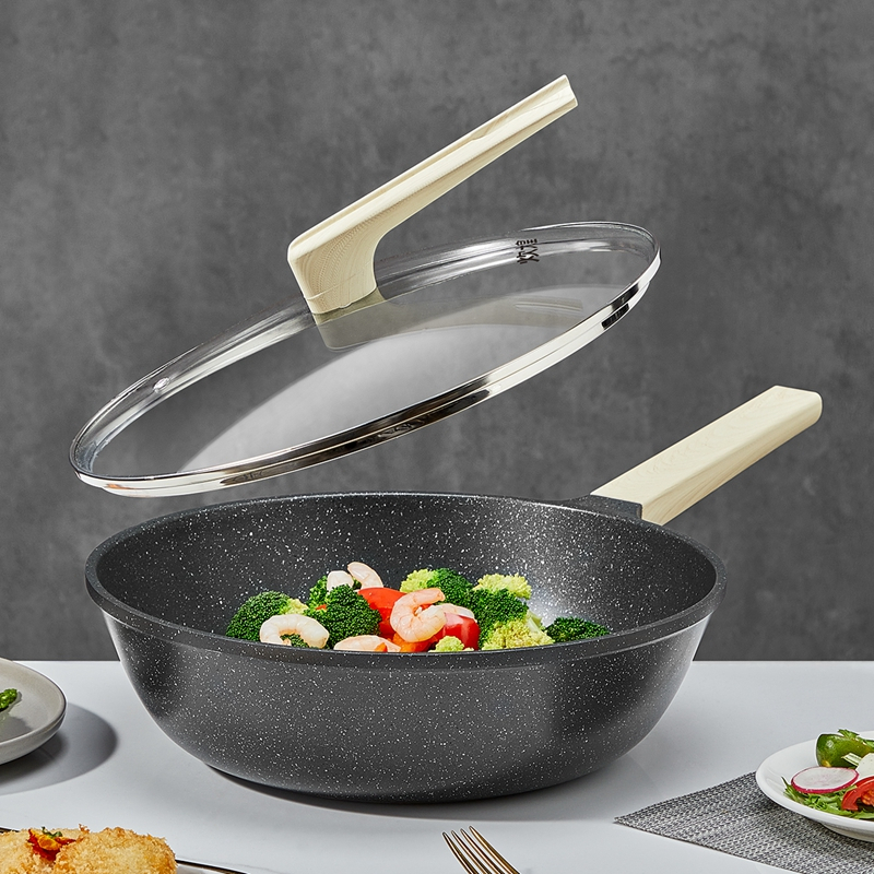 炊大皇(COOKER KING) 黑曜石麦饭石不粘炒锅30cm CG30HY(单位:个)高清大图