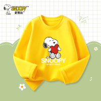 史努比(SNOOPY)男女中大童纯棉长袖t恤新款洋气春装上衣纯棉打底衫潮T