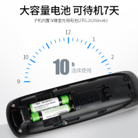飞利浦(PHILIPS)录音电话无绳电话机座机 无线座机子母机 办公家用 DCTG492+(黑色)