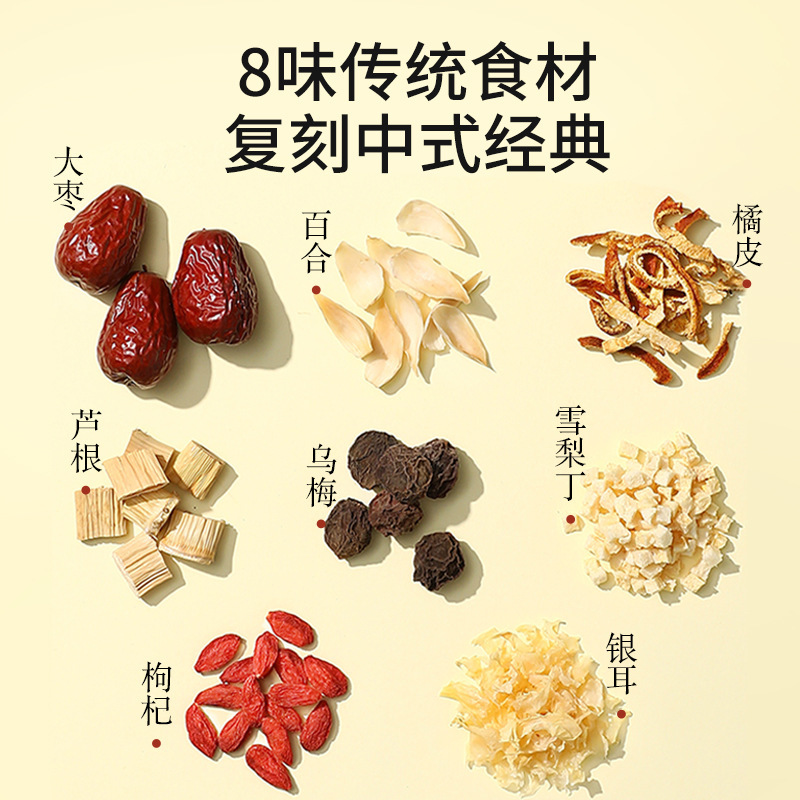 杞里香120g(10袋)盒装小吊梨汤 红枣橘皮枸杞乌梅百合银耳芦根花草茶养生茶饮官方旗舰店高清大图
