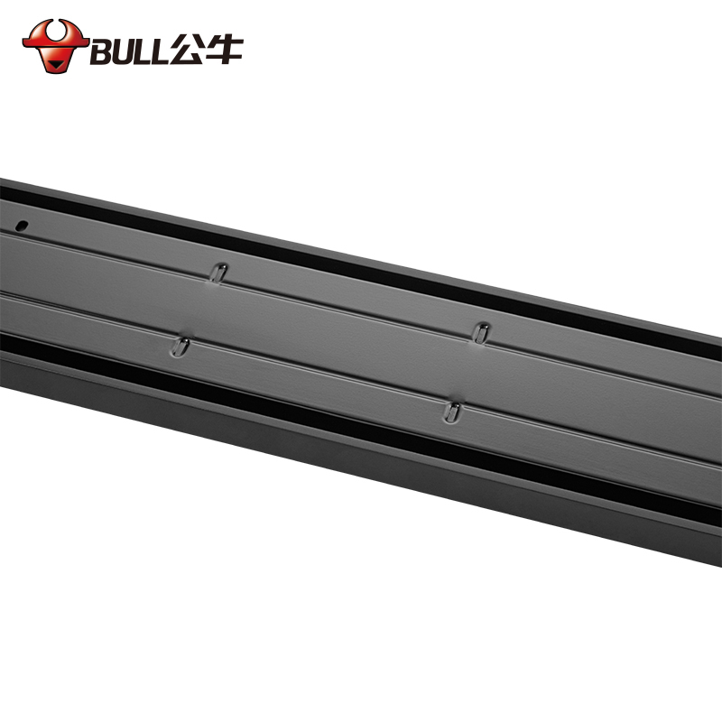 公牛(bull)GN-GB1黑色1000mm轨道插座+5个五孔移动轨道插座厨房专用电力滑轨插排家用多功能明装无线排插高清大图
