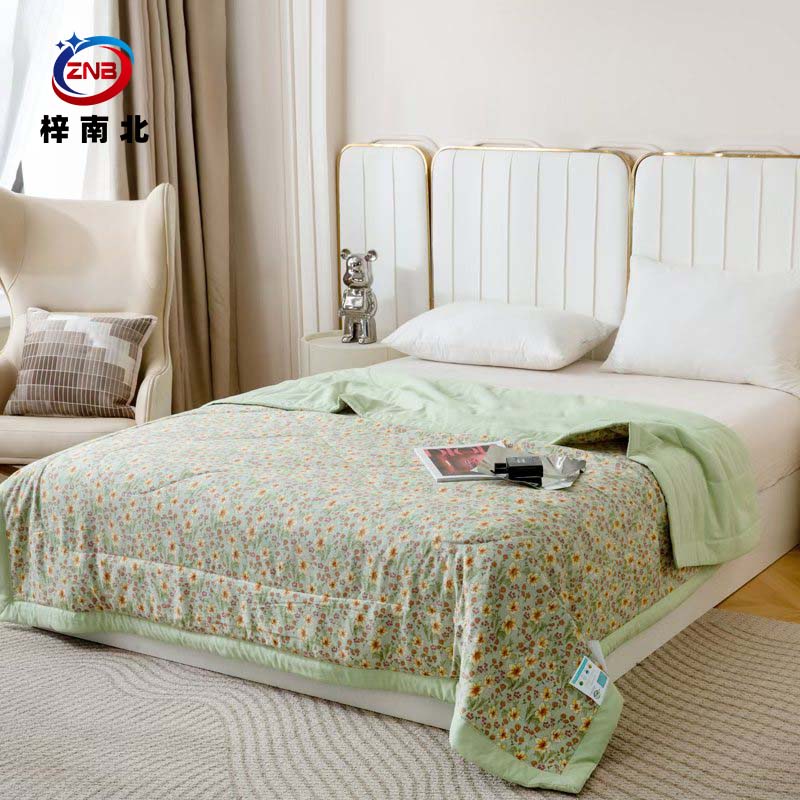 梓南北 抑菌印花夏被空调被 200*230cm 条高清大图