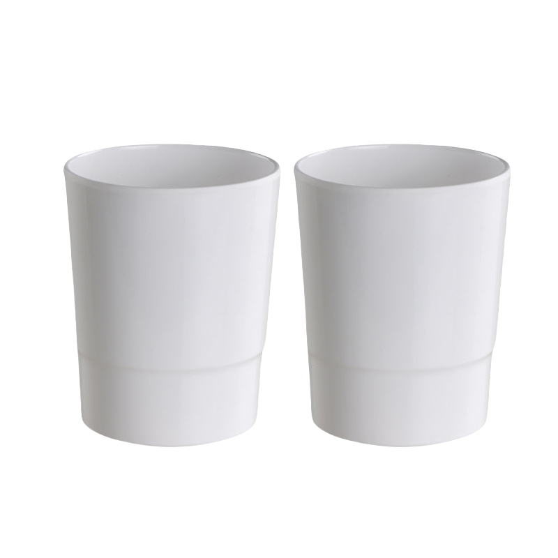 酷美智悦 密胺杯子白色255ml两个装 KM-BH525 套高清大图