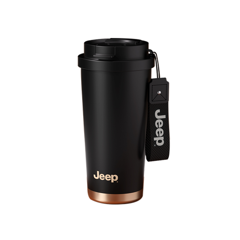 Jeep随行咖啡杯316不锈钢内胆D340NR1131 500ml黑色